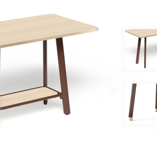 Connection Zone Wood Leg Desk - 3