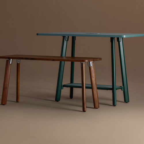 Connection Zone Wood Leg Desk - 5