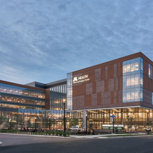 recent University of Minnesota Health – Clinics & Surgery Center healthcare design projects